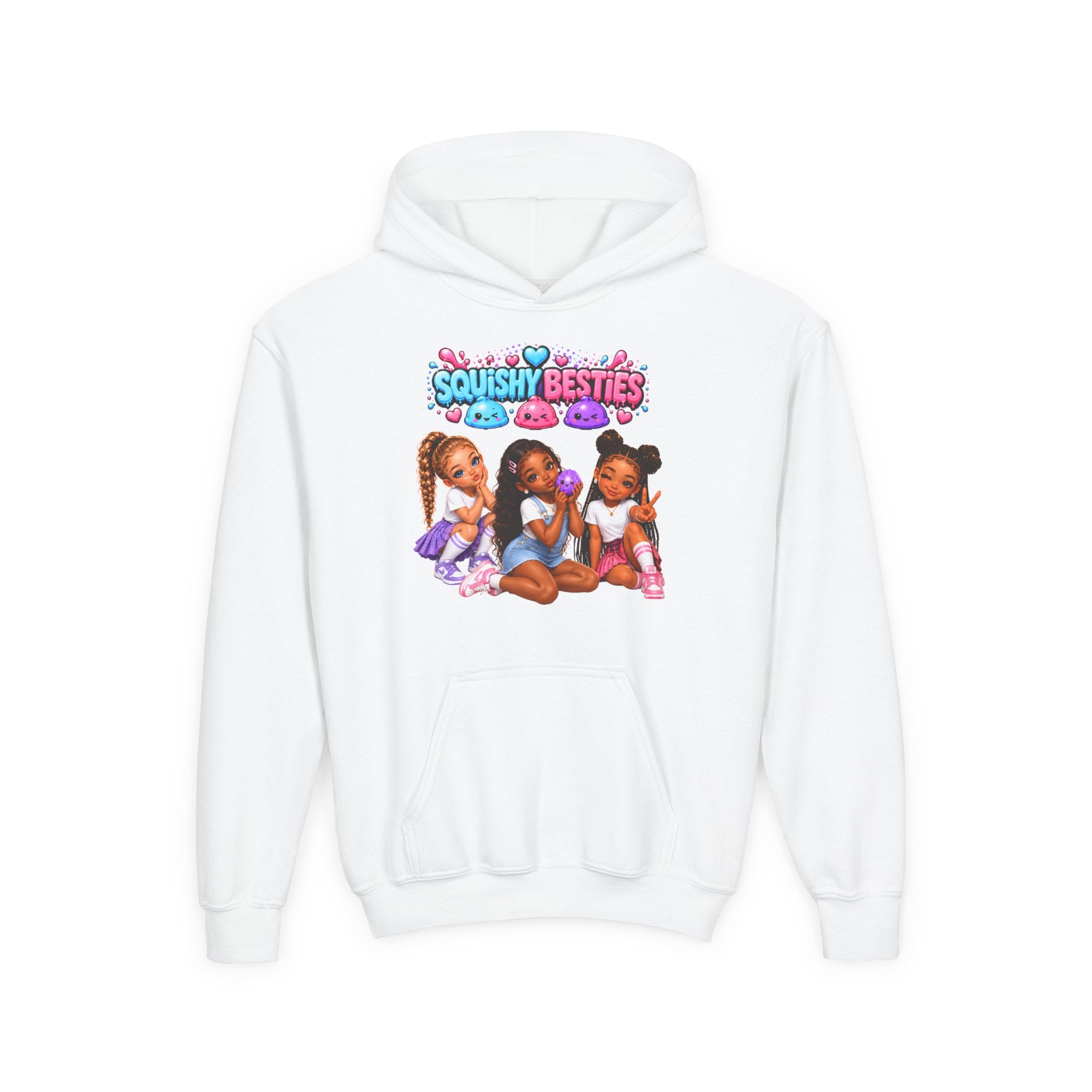 Girls' "SQUiSHY BESTIES" - Kids Pullover Hoodie