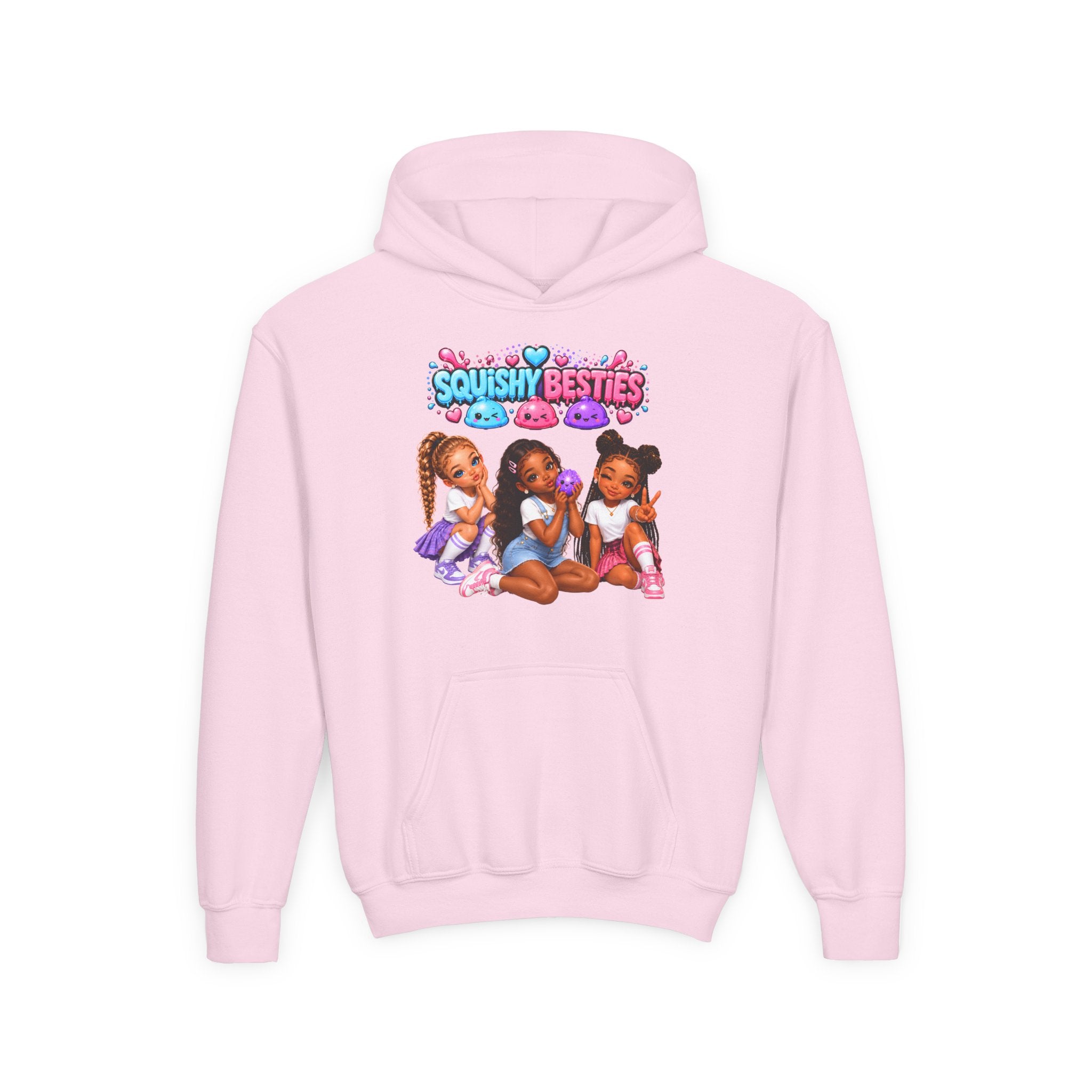 Girls' "SQUiSHY BESTIES" - Kids Pullover Hoodie