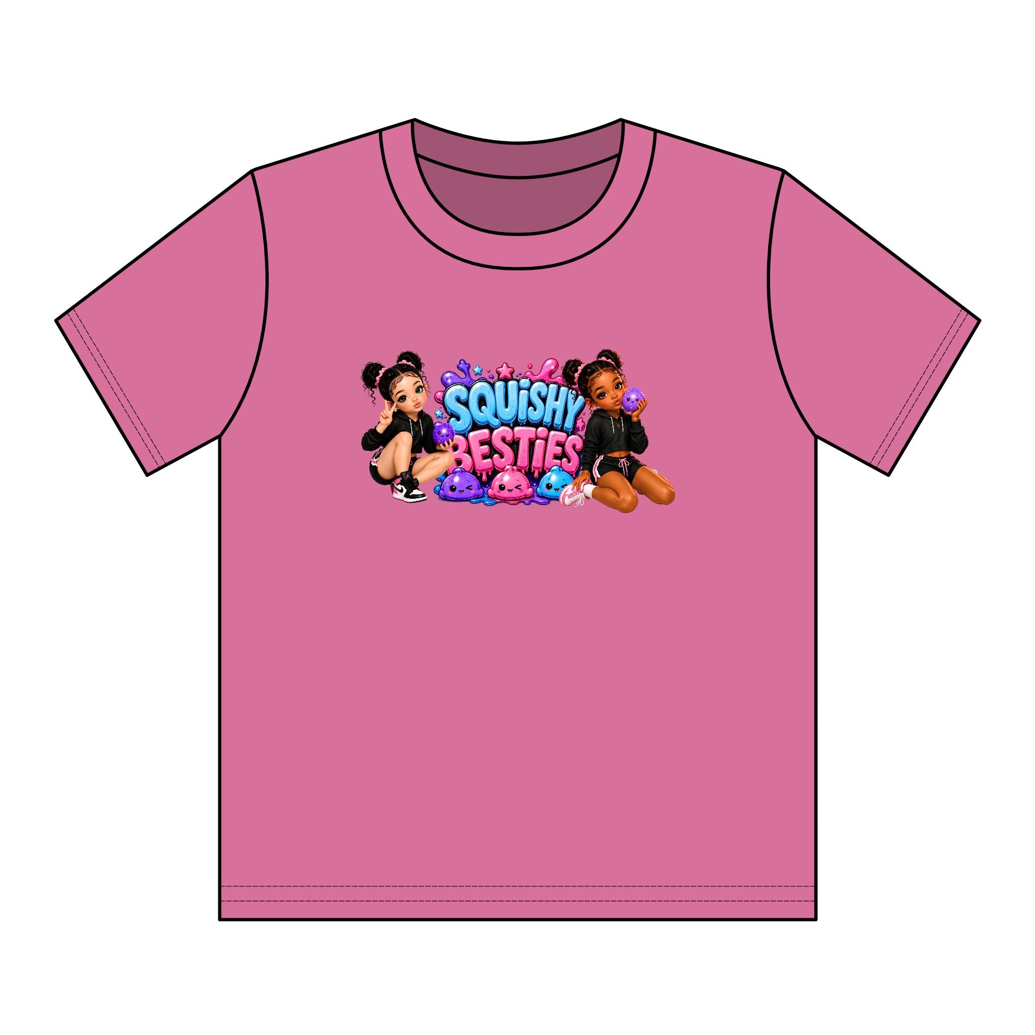 Cute "Squishy Besties" Graphic Tee for Kids