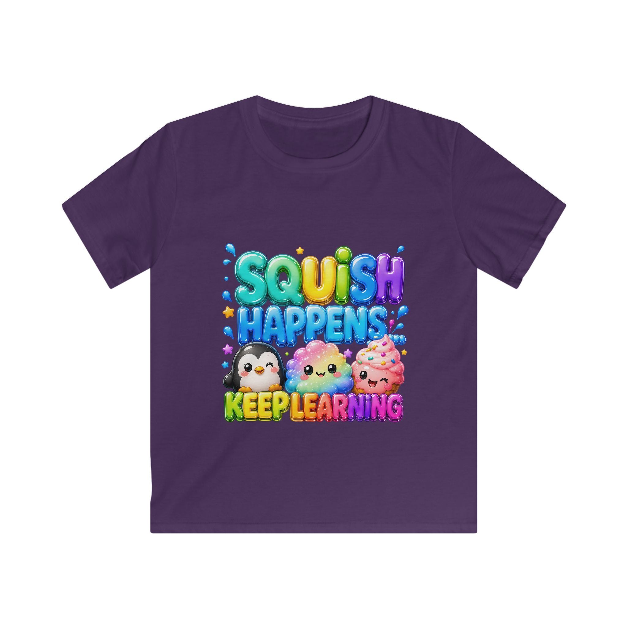 "SQUiSH HAPPENS, KEEP LEARNING" Kids Graphic T-shirt