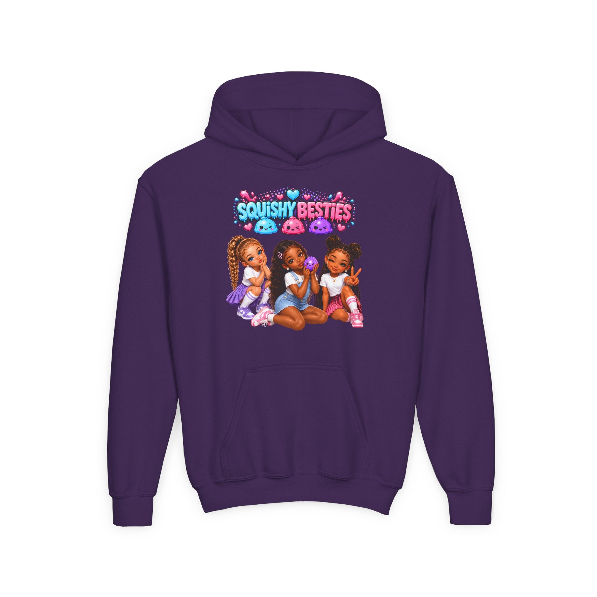 Girls' "SQUiSHY BESTIES" - Kids Pullover Hoodie