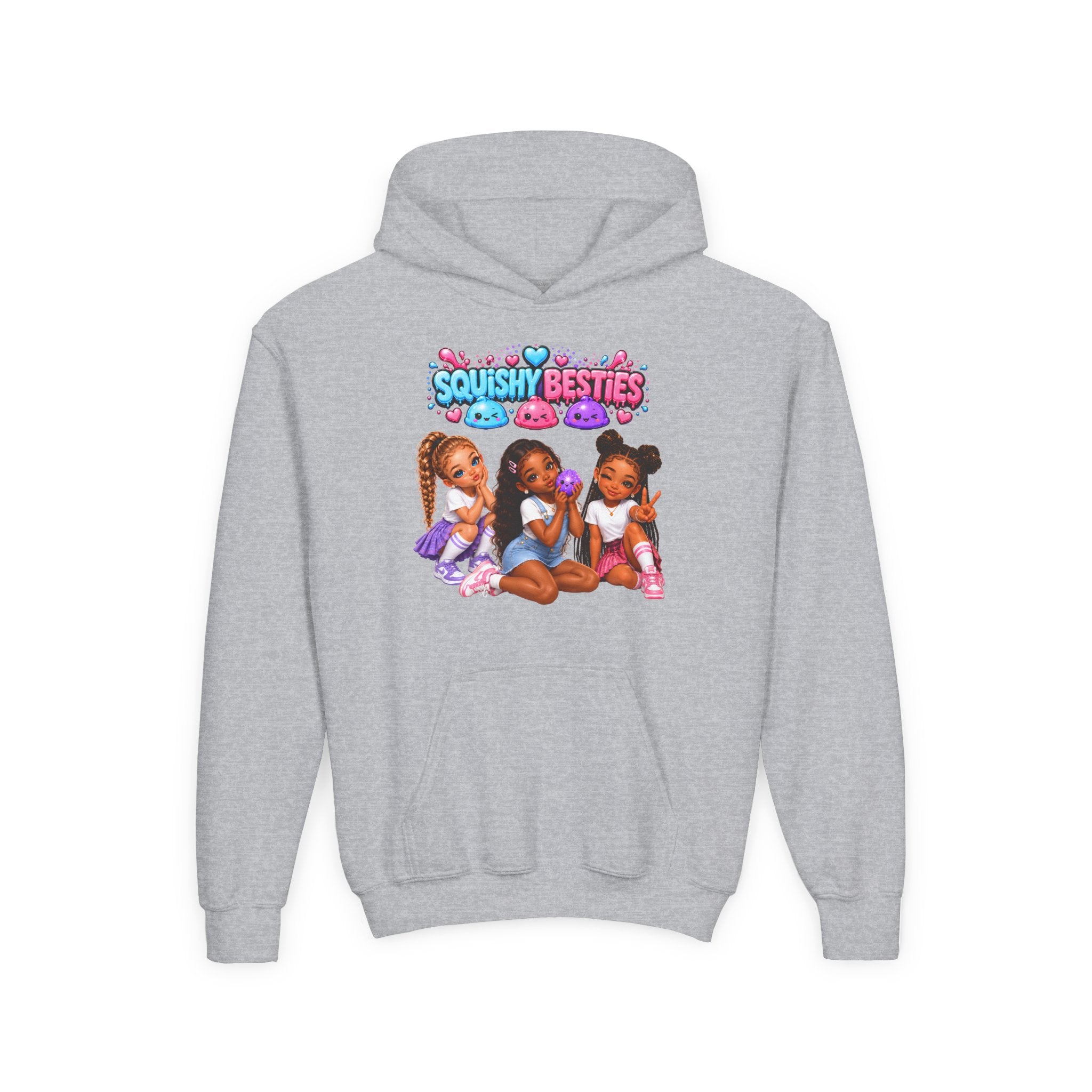 Girls' "SQUiSHY BESTIES" - Kids Pullover Hoodie
