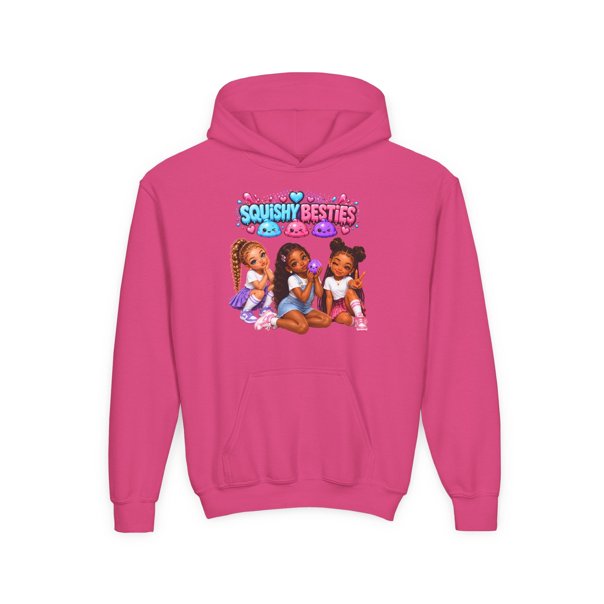 Girls' "SQUiSHY BESTIES" - Kids Pullover Hoodie