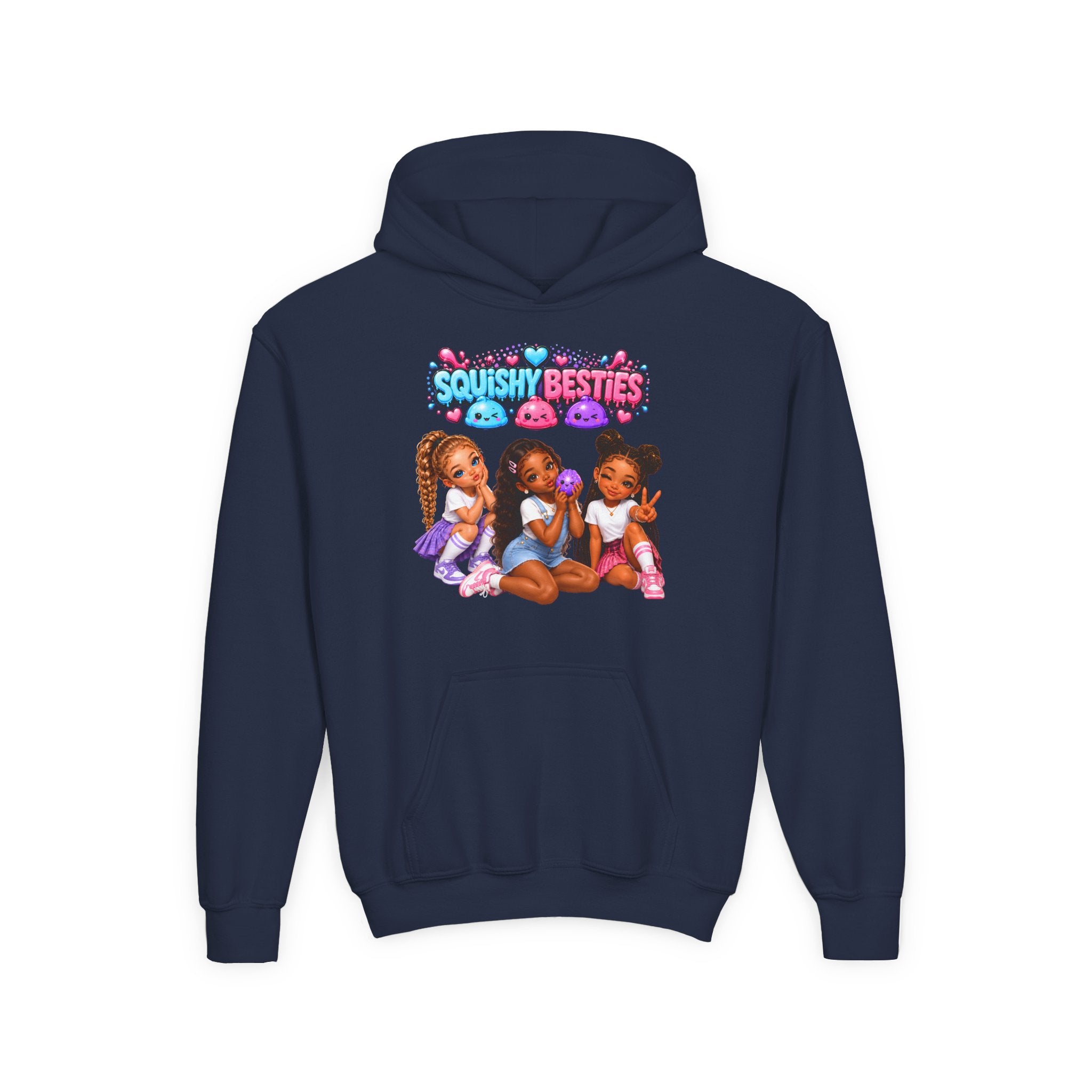 Girls' "SQUiSHY BESTIES" - Kids Pullover Hoodie