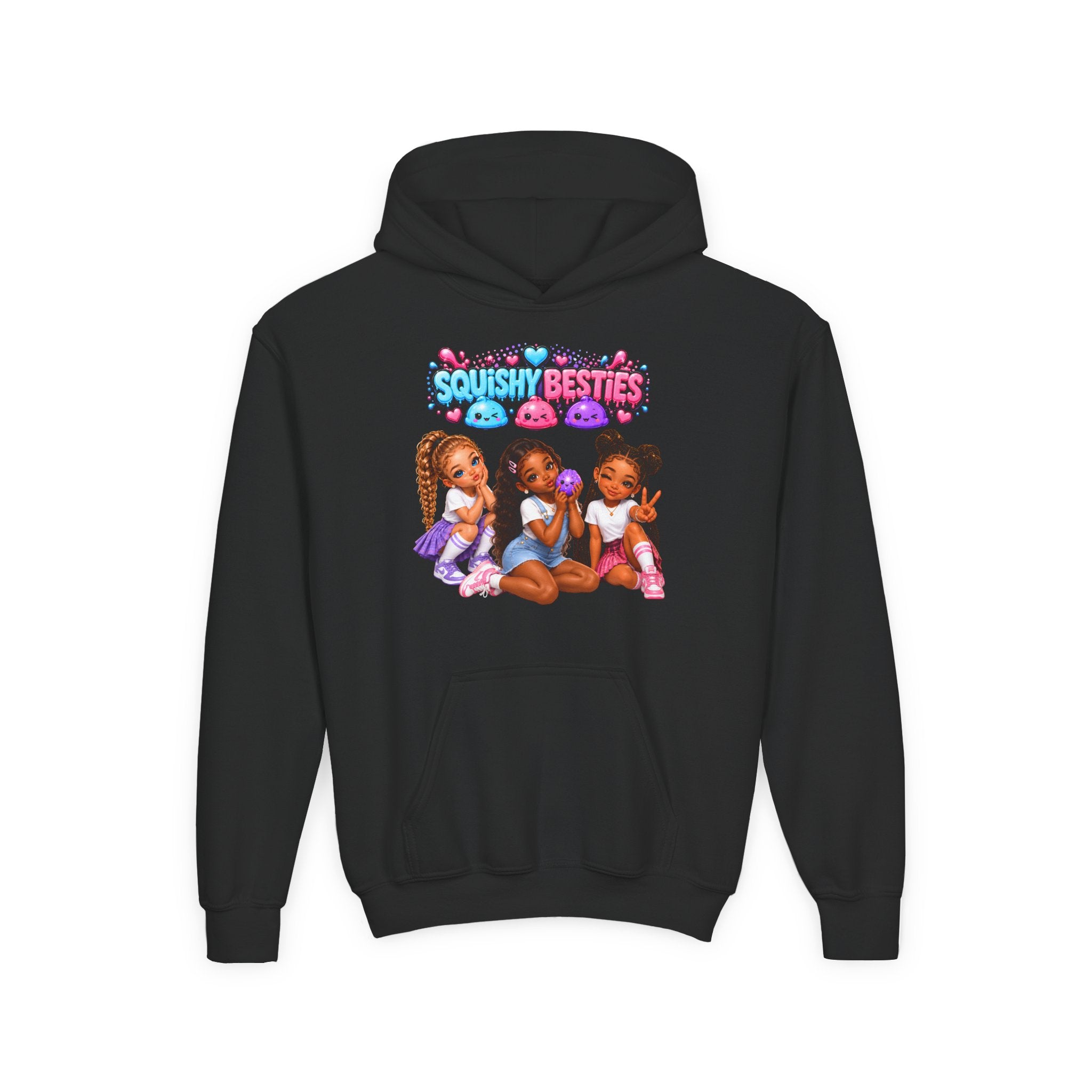 Girls' "SQUiSHY BESTIES" - Kids Pullover Hoodie