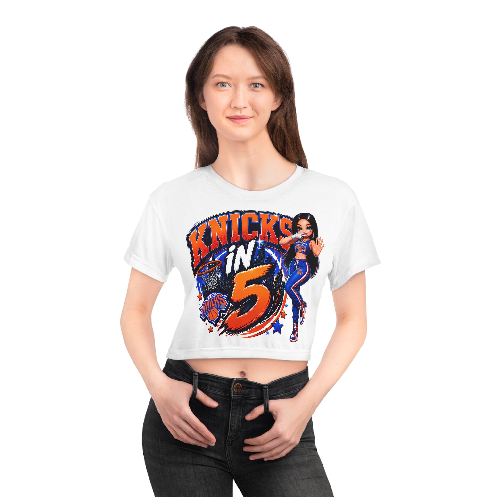 Women's Crop Tee — NYC Basketball Fan Shirt