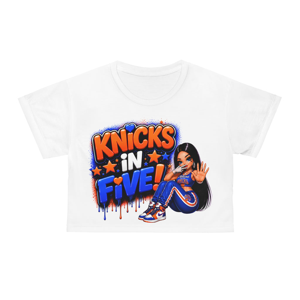 Women's Crop Tee — NYC Basketball Fan Graphic Top