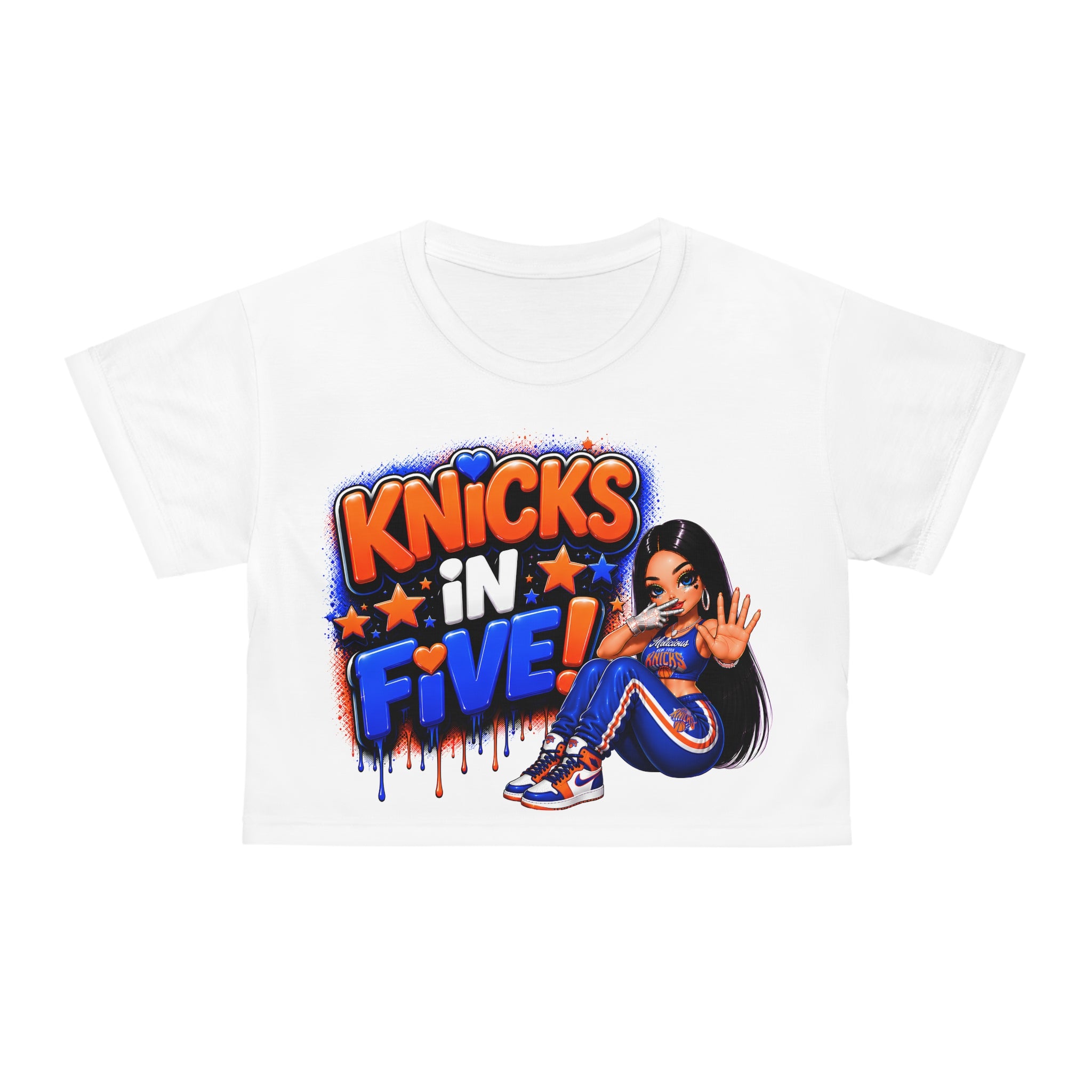 Women's Crop Tee — NYC Basketball Fan Graphic Top
