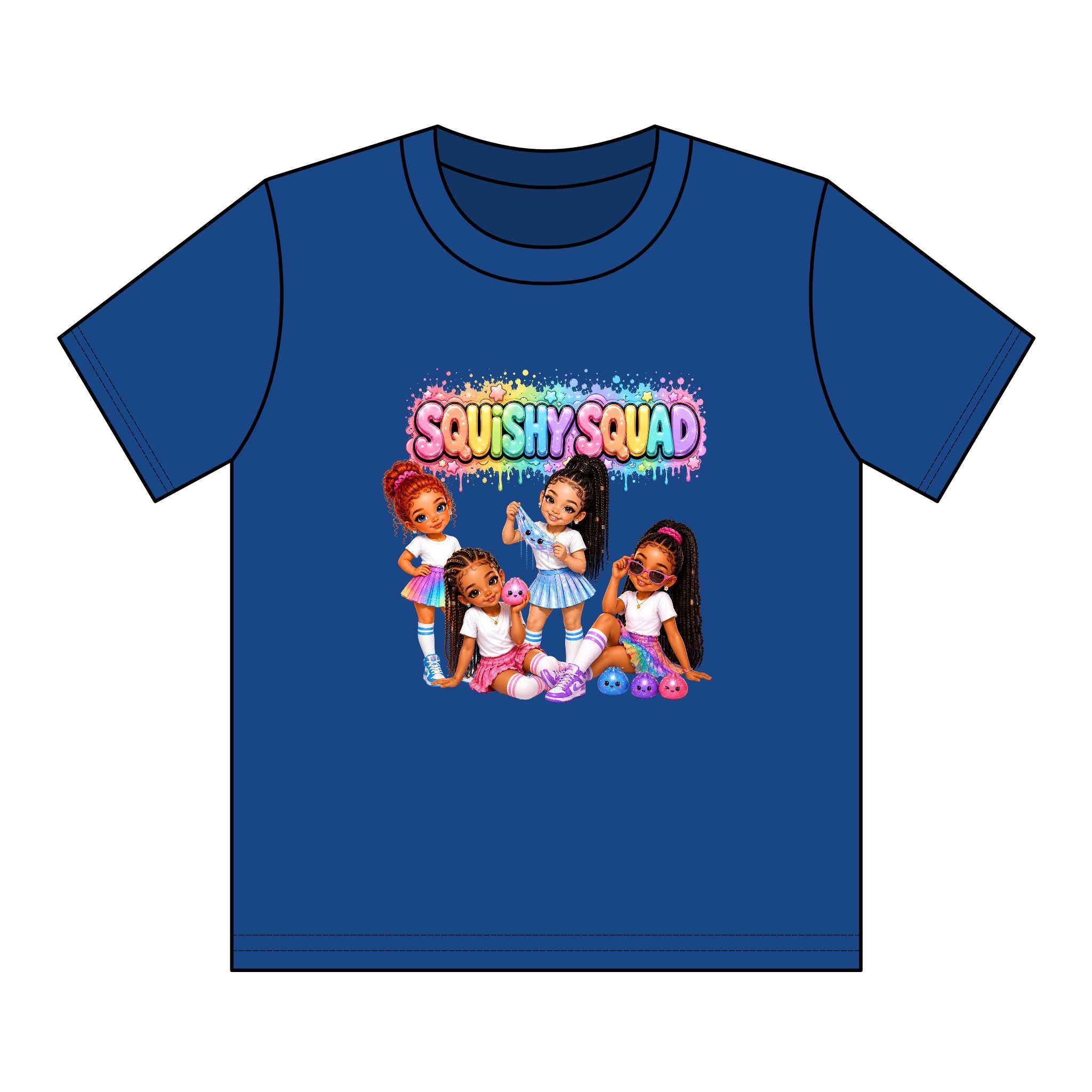 Girls' Squishy Graphic Tee - "SQUiSHY SQUAD!" Youth T-Shirt