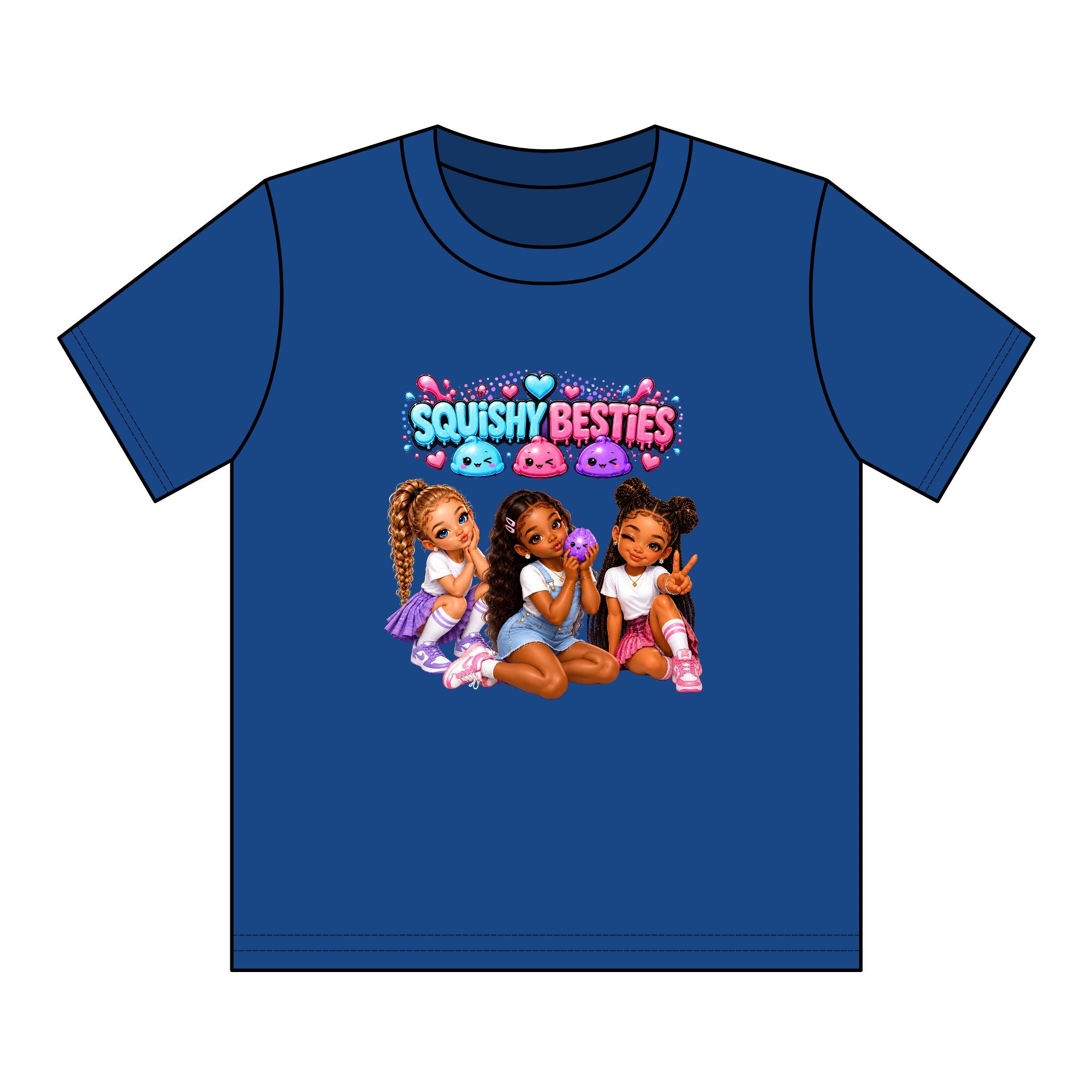 Girls' Squishy Graphic Tee - "SQUiSHY BESTIES" Youth T-Shirt