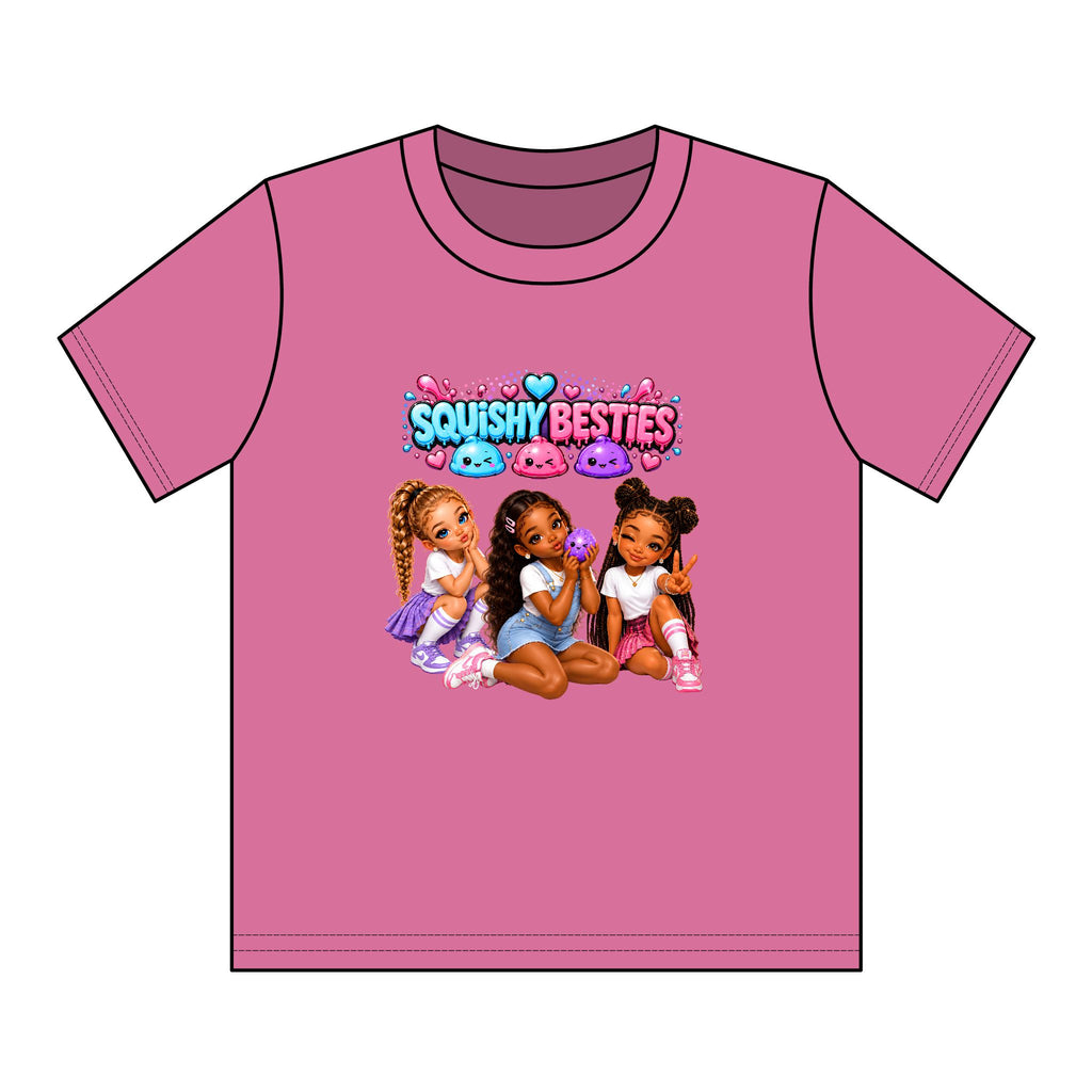 Girls' Squishy Graphic Tee - "SQUiSHY BESTIES" Youth T-Shirt